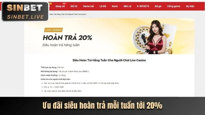 Biểu tượng hoàn trả tiền cược thể thao hàng tuần